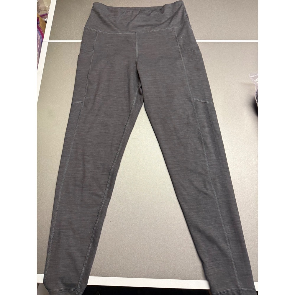 American Eagle Pocket Legging Gray Space Dye High Waist Long L outdoor walking